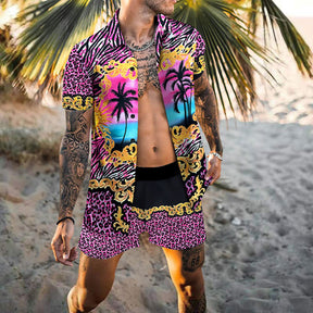 2023 Men's Beach Summer Clothing Set - Hawaiian Shirt and Shorts 2 Piece Vacation Look - Miscellaneous Accessories