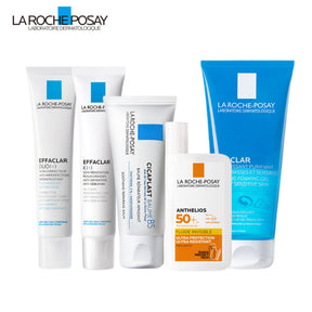 La Roche Posay Effaclar, DJBS EffaClear Series - Combo Cuidados para Pele Sensível com Gel de Limpeza, Protetor Solar, Sérum Reparador e Máscara Facial - Miscellaneous Accessories