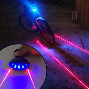 RideBright Waterproof Bicycle Lights - LED Taillights with Laser Safety Warning for Cyclists - Essential Bicycle Accessories for Safe Riding - Miscellaneous Accessories