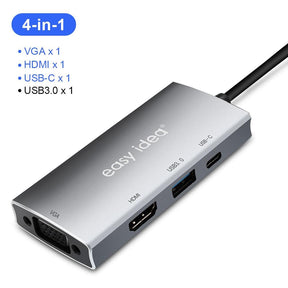 Adapter Splitter Multi USB 3.0 HDMI VGA Port Multiple USB-C Hab Expander For Macbook Pro Computer Accessories - Miscellaneous Accessories