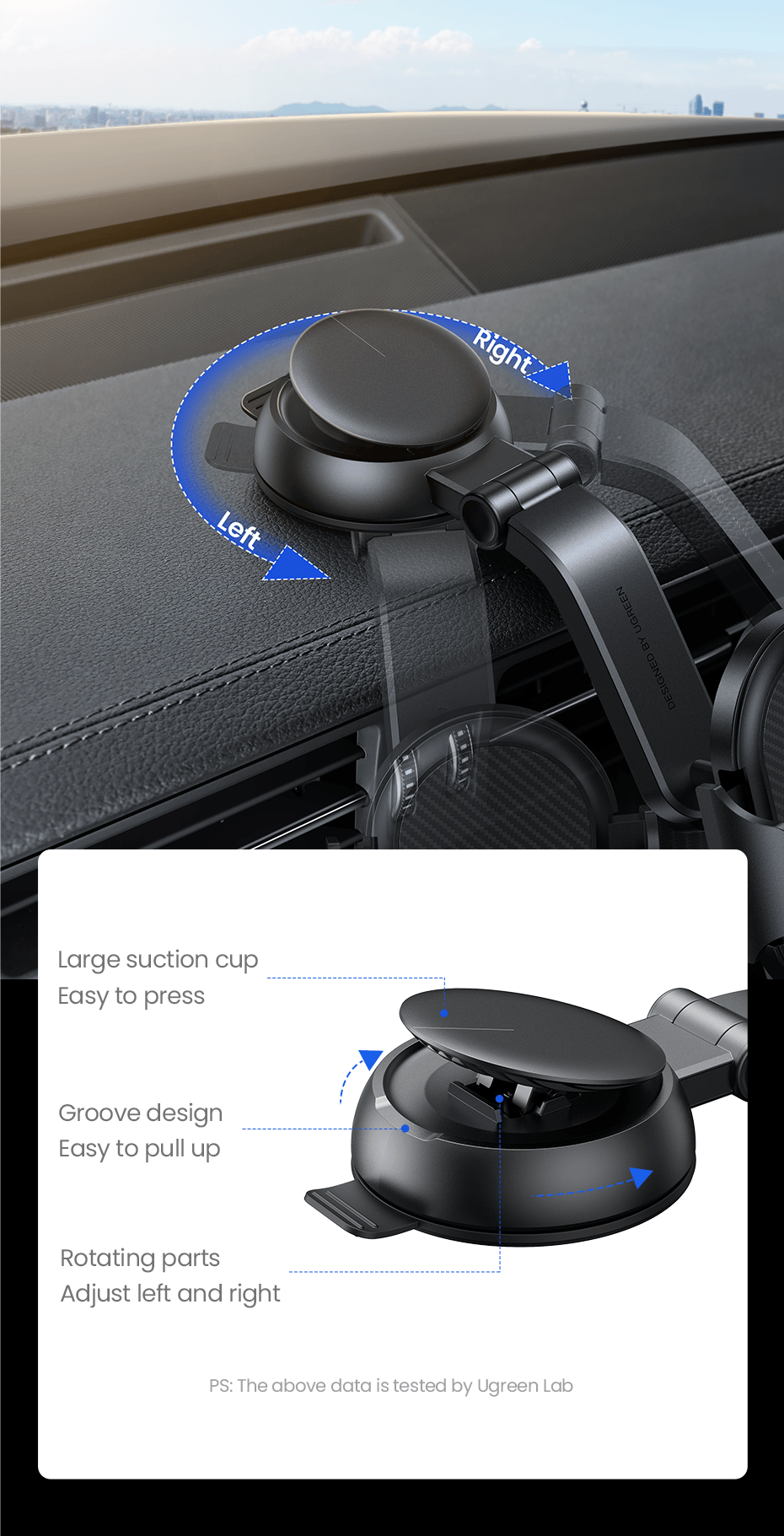 CarMate: Universial Mobile Phone Support with Gravity Dashboard Phone Holder for iPhones, Xiaomis, and Samsungs - Miscellaneous Accessories