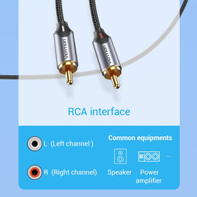 USB C to 2 RCA Audio Cable - Type C to RCA Cable for Speaker, Amplifier, Huawei, Xiaomi, Laptop, and More - USB C Splitter RCA Y Cable Available in 1m, 2m, and 3m Lengths - Miscellaneous Accessories