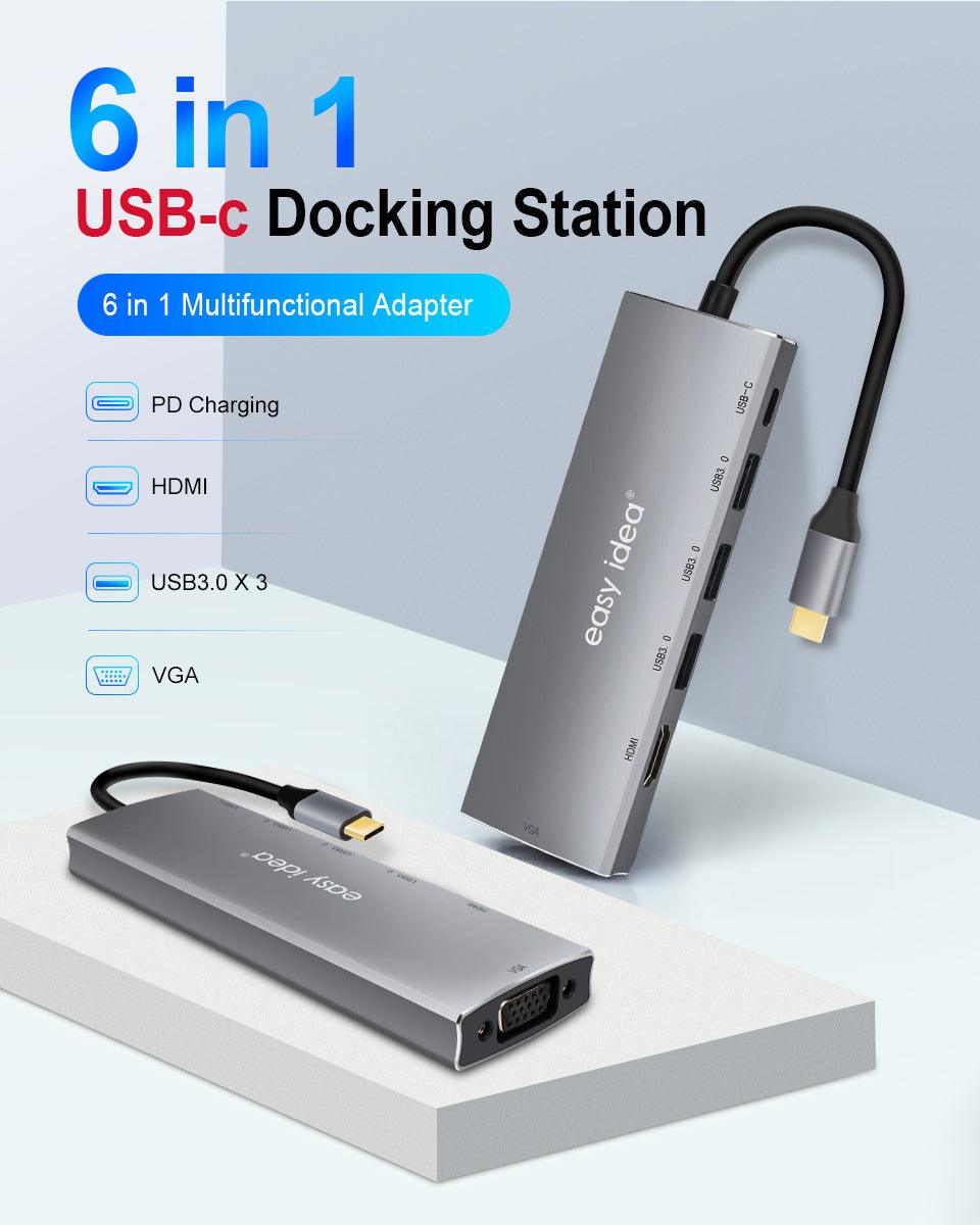 Adapter Splitter Multi USB 3.0 HDMI VGA Port Multiple USB-C Hab Expander For Macbook Pro Computer Accessories - Miscellaneous Accessories