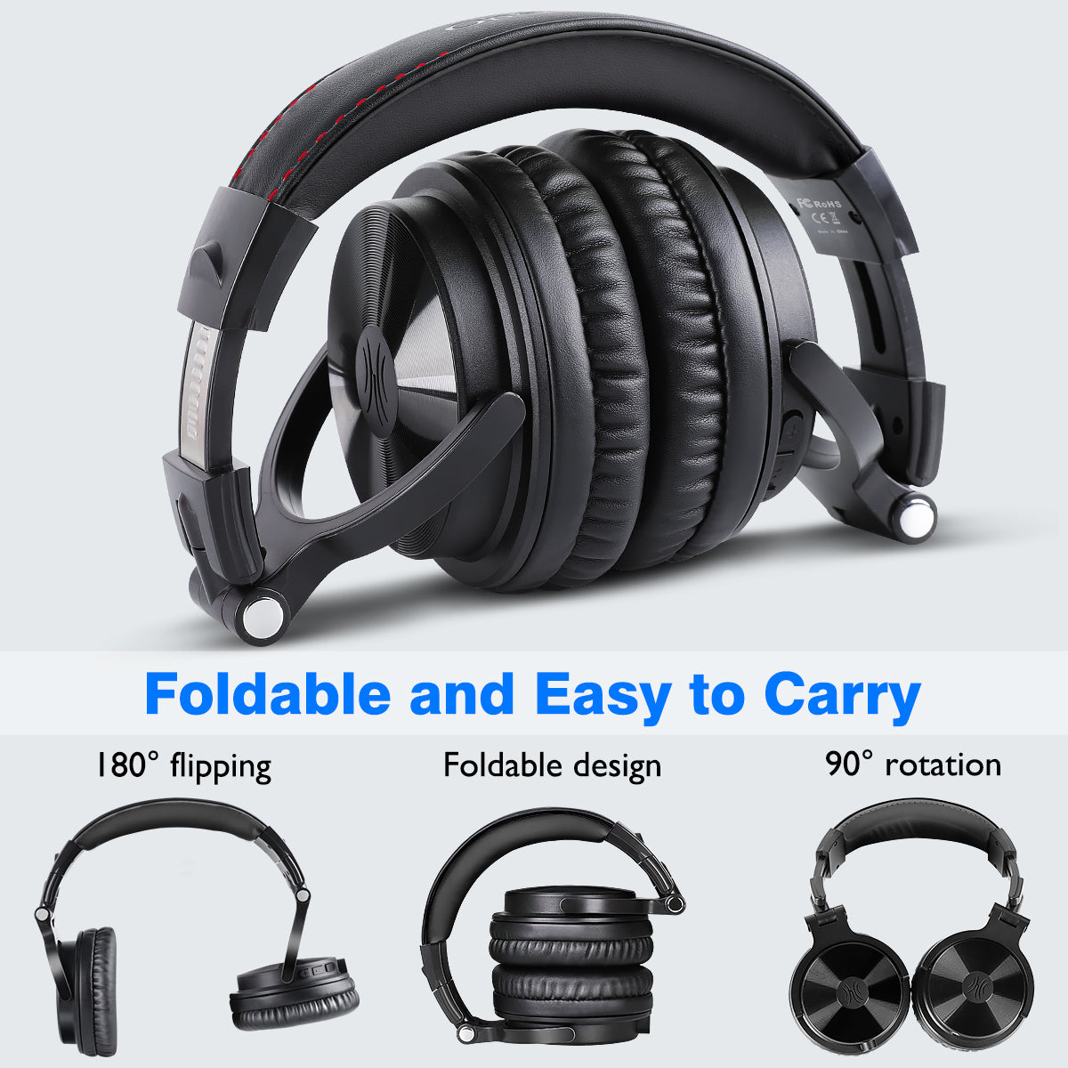 ProBass Wireless Headphones - Oneodio Pro-C Bluetooth 5.2 Foldable Stereo Earphones with Microphone, 110H PlayTime and Deep Bass for PC and Phone - Miscellaneous Accessories