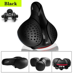 MountainGlide MTB Bicycle Saddle - PU Leather Gel-Filled Cushioning for Comfortable and Shockproof Cycling - Hollow Design for Improved Airflow and Performance - Miscellaneous Accessories