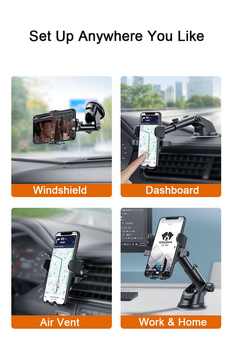 DriveHold: UGREEN's Gravity Dashboard Car Phone Holder Stand for Easy and Secure Mobile Phone, Tablet Support For iPhone 14 Xiaomi Huawei Samsung - Miscellaneous Accessories