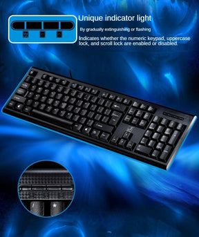 Keyboard USB Square Mouth Business Office Home PS/2 round Hole Wired Desktop Computer Keyboard - Miscellaneous Accessories