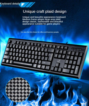 Keyboard USB Square Mouth Business Office Home PS/2 round Hole Wired Desktop Computer Keyboard - Miscellaneous Accessories