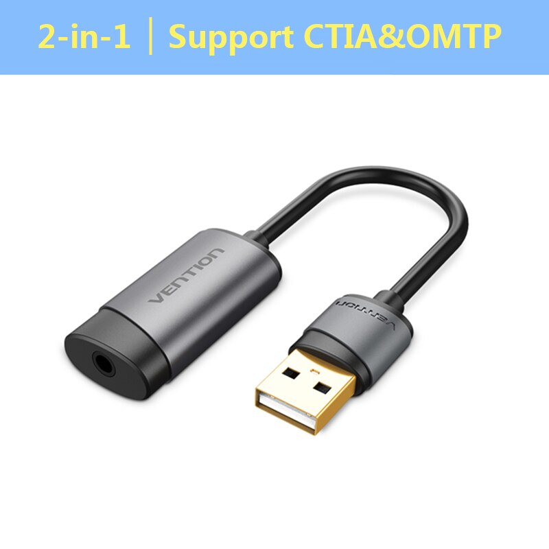 USB External Sound Card - USB to 3.5mm Audio Adapter for Earphones and Microphones, Compatible with MacBook, Computer, Laptop, PS4, and More - Miscellaneous Accessories