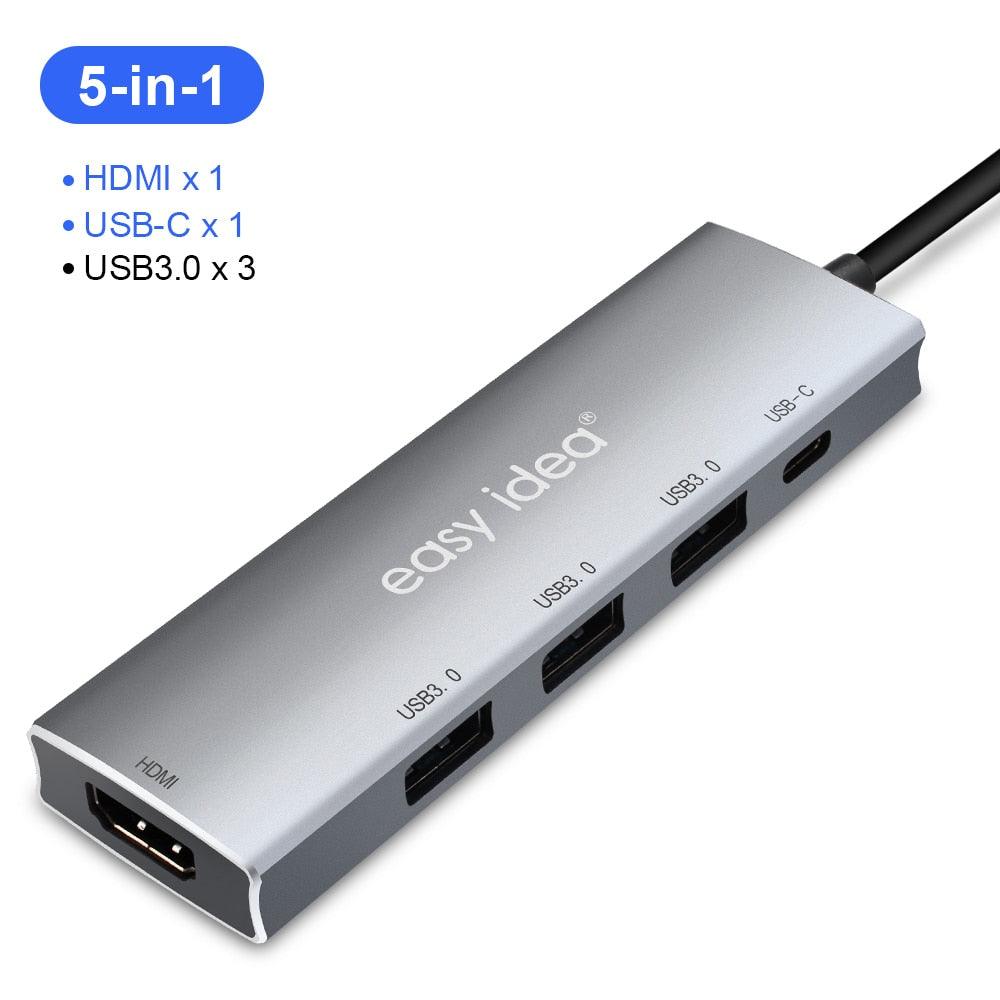 Adapter Splitter Multi USB 3.0 HDMI VGA Port Multiple USB-C Hab Expander For Macbook Pro Computer Accessories - Miscellaneous Accessories