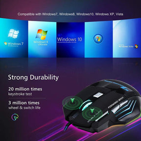 keyboard Gamer and Mouse With Backlight USB 104 keycaps Wired Ergonomic For PC, Laptop - Miscellaneous Accessories