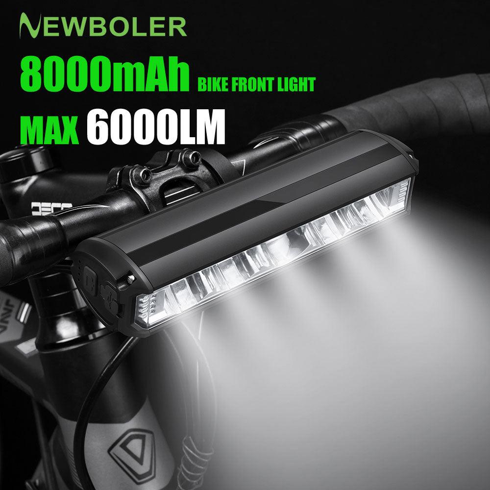 BeamBoost: 6000 Lumen Front Bike Light with Long-Lasting 8000mAh Battery and USB Charging - Miscellaneous Accessories