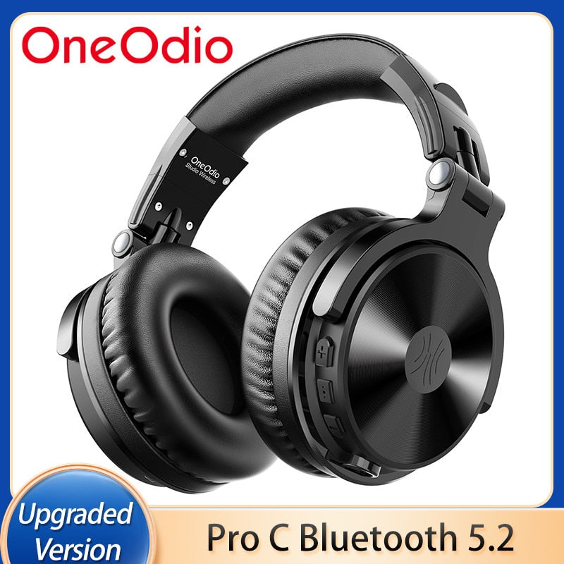 ProBass Wireless Headphones - Oneodio Pro-C Bluetooth 5.2 Foldable Stereo Earphones with Microphone, 110H PlayTime and Deep Bass for PC and Phone - Miscellaneous Accessories