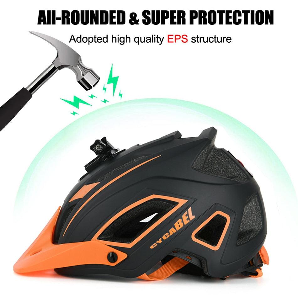 MountainPro: Men's MTB Bicycle Helmet with LED Light for Safe Riding - Miscellaneous Accessories