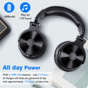 ProBass Wireless Headphones - Oneodio Pro-C Bluetooth 5.2 Foldable Stereo Earphones with Microphone, 110H PlayTime and Deep Bass for PC and Phone - Miscellaneous Accessories