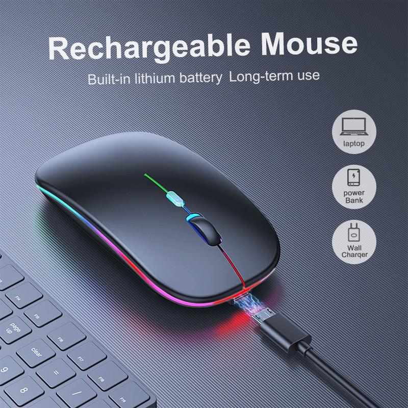 Mouse Computer Bluetooth, Wirelesss Rechargeable Mause Ergonomic Silent For Laptop Tablet, PC - Miscellaneous Accessories