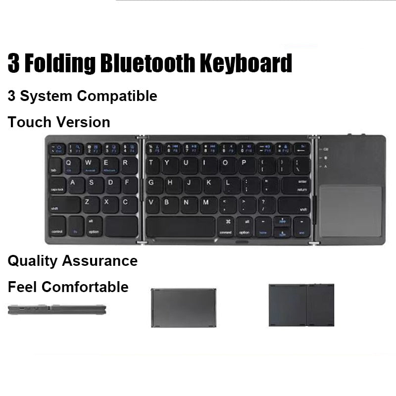 FoldPad Bluetooth Keyboard: The perfect keyboard with a touchpad for Windows, in a foldable design.