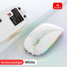 Bluetooth 2.4G Wireless Mouse One-Click Desktop Function Type-C Rechargeable Silent Backlight - Miscellaneous Accessories