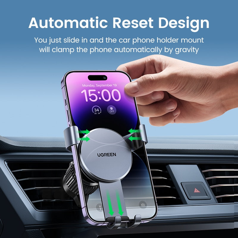 GravityGrip: UGREEN's Car Phone Holder Stand with Gravity Dashboard Design for Universal Mobile Phone Support For Mobile Phone Xiaomi, Samsung, iPhone - Miscellaneous Accessories