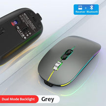 Bluetooth 2.4G Wireless Mouse One-Click Desktop Function Type-C Rechargeable Silent Backlight - Miscellaneous Accessories