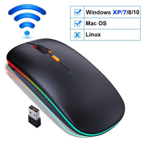 Mouse Computer Bluetooth, Wirelesss Rechargeable Mause Ergonomic Silent For Laptop Tablet, PC - Miscellaneous Accessories