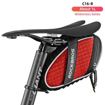 RideReady 3D Shell Bicycle Bag - Rainproof Saddle Bag with Reflective Details, Shockproof Design, and Rear Seatpost Mount - Essential MTB Bike Accessories for Adventure Cyclists - Miscellaneous Accessories