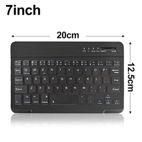 Mini Wireless Keyboard And Mouse Spanish Russian 10 Inch Keyboard Kit Rechargeable For Ipad Pro Tablet Phone - Miscellaneous Accessories