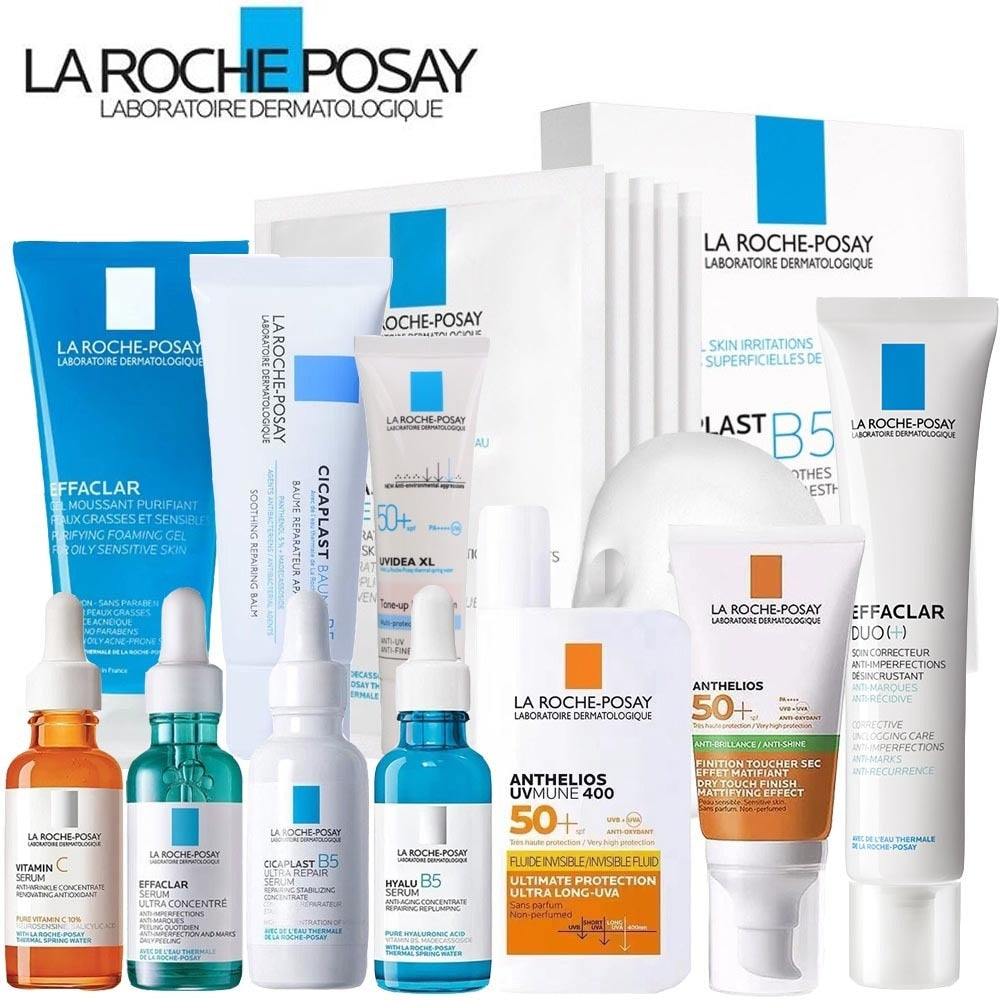 La Roche Posay Effaclar, DJBS EffaClear Series - Combo Cuidados para Pele Sensível com Gel de Limpeza, Protetor Solar, Sérum Reparador e Máscara Facial - Miscellaneous Accessories