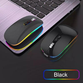 Bluetooth 2.4G Wireless Mouse One-Click Desktop Function Type-C Rechargeable Silent Backlight - Miscellaneous Accessories