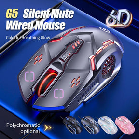 Mouse Gaming Mouse 6D 4-Speed DPI RGB Computer Laptop Gaming Mouse Slicent Mouse - Miscellaneous Accessories