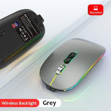 Bluetooth 2.4G Wireless Mouse One-Click Desktop Function Type-C Rechargeable Silent Backlight - Miscellaneous Accessories