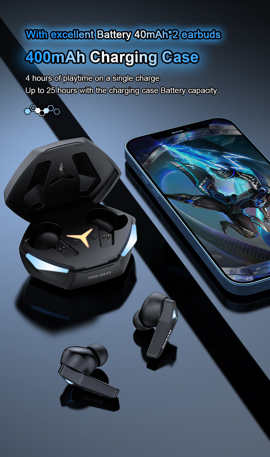 Bluetooth Sports Rusam Earphones Noise Cancellation, and Gaming-Optimized Features HD - Miscellaneous Accessories