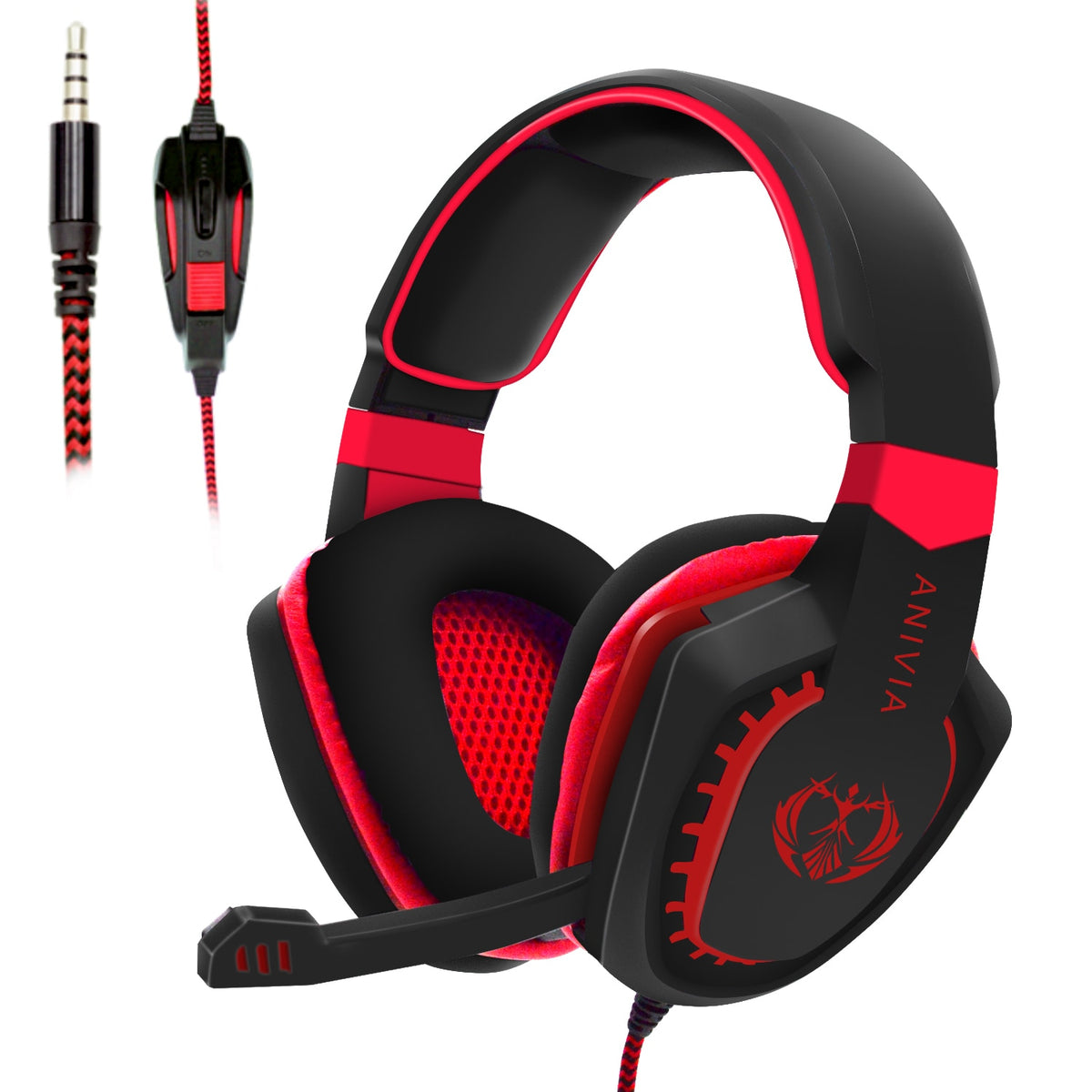 SoundStorm Gaming Headset - Noise-Isolating Over-Ear Headphones with Mic, Volume Control, and Bass Surround for PC, PS4, and PS5 Video Games - Miscellaneous Accessories