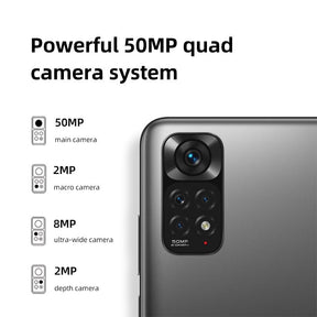 Smartphone Xiaomi Redmi Note 11 Phone Snapdragon 680 Octa Core 33W Pro Charging 50MP Quad Camera - Miscellaneous Accessories