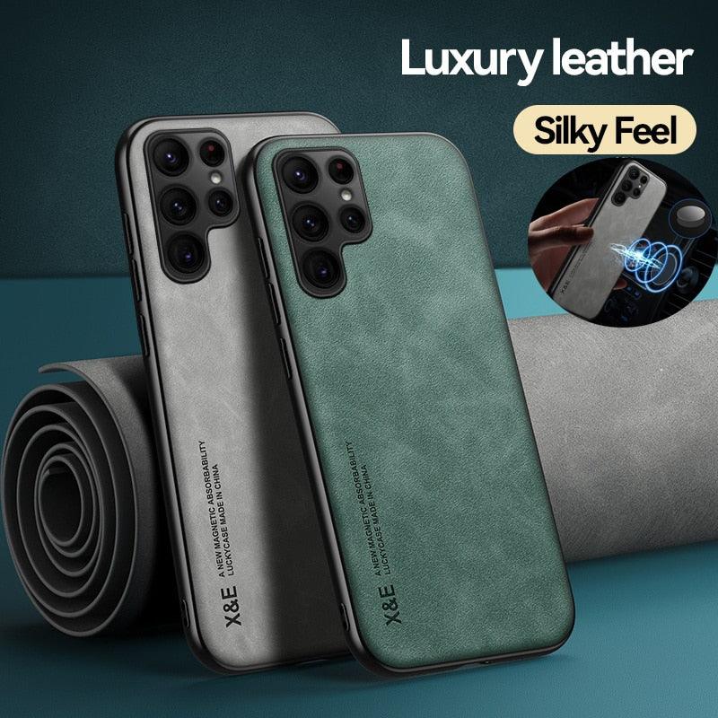 Case Magnetic Sheepskin Leather For Samsung - Miscellaneous Accessories