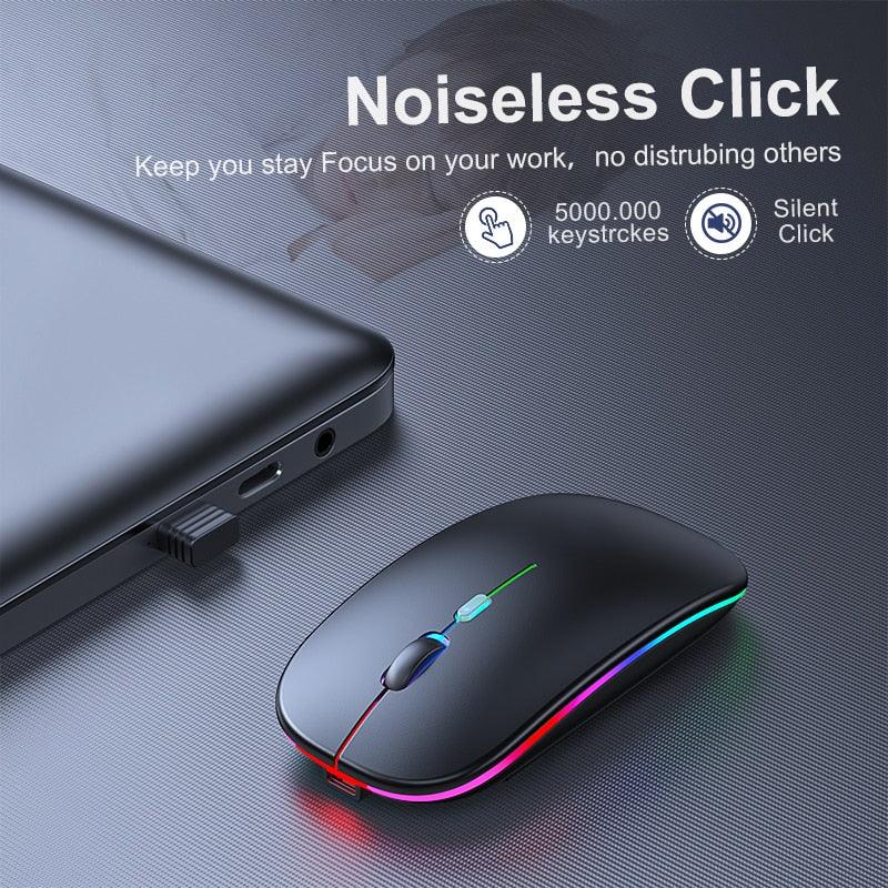 Mouse Computer Bluetooth, Wirelesss Rechargeable Mause Ergonomic Silent For Laptop Tablet, PC - Miscellaneous Accessories