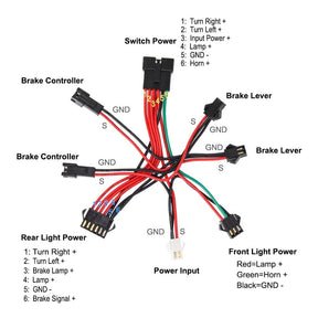 CycleSight: E-Bike Light Kit with Brake Light, Turn Signals, and Switch for 36V/48V Battery - Miscellaneous Accessories