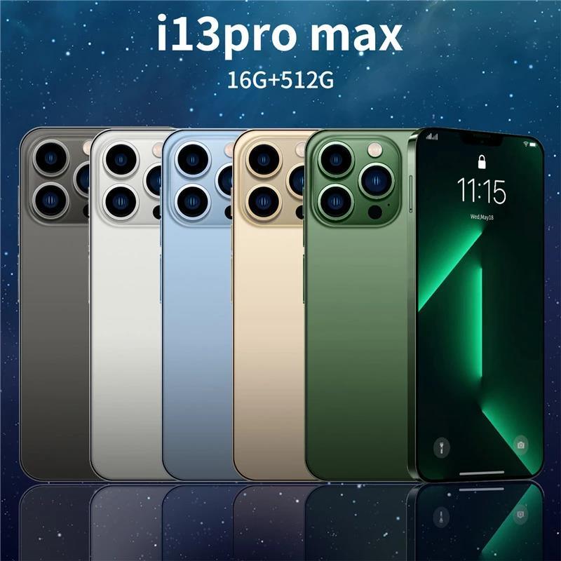 ProMaximus 2023 - i13 Pro Max 6.7 Inch Smartphones 16GB+512G 5000mAh 5G Network Unlock Cell Phone Dual SIM Android Phone - Miscellaneous Accessories