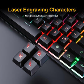 keyboard Gamer and Mouse With Backlight USB 104 keycaps Wired Ergonomic For PC, Laptop - Miscellaneous Accessories