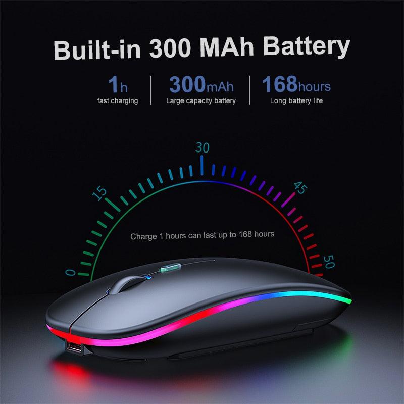 Mouse Computer Bluetooth, Wirelesss Rechargeable Mause Ergonomic Silent For Laptop Tablet, PC - Miscellaneous Accessories