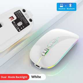 Bluetooth 2.4G Wireless Mouse One-Click Desktop Function Type-C Rechargeable Silent Backlight - Miscellaneous Accessories