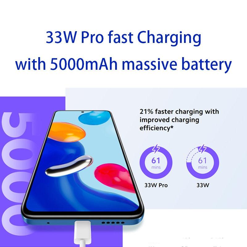 Smartphone Xiaomi Redmi Note 11 Phone Snapdragon 680 Octa Core 33W Pro Charging 50MP Quad Camera - Miscellaneous Accessories