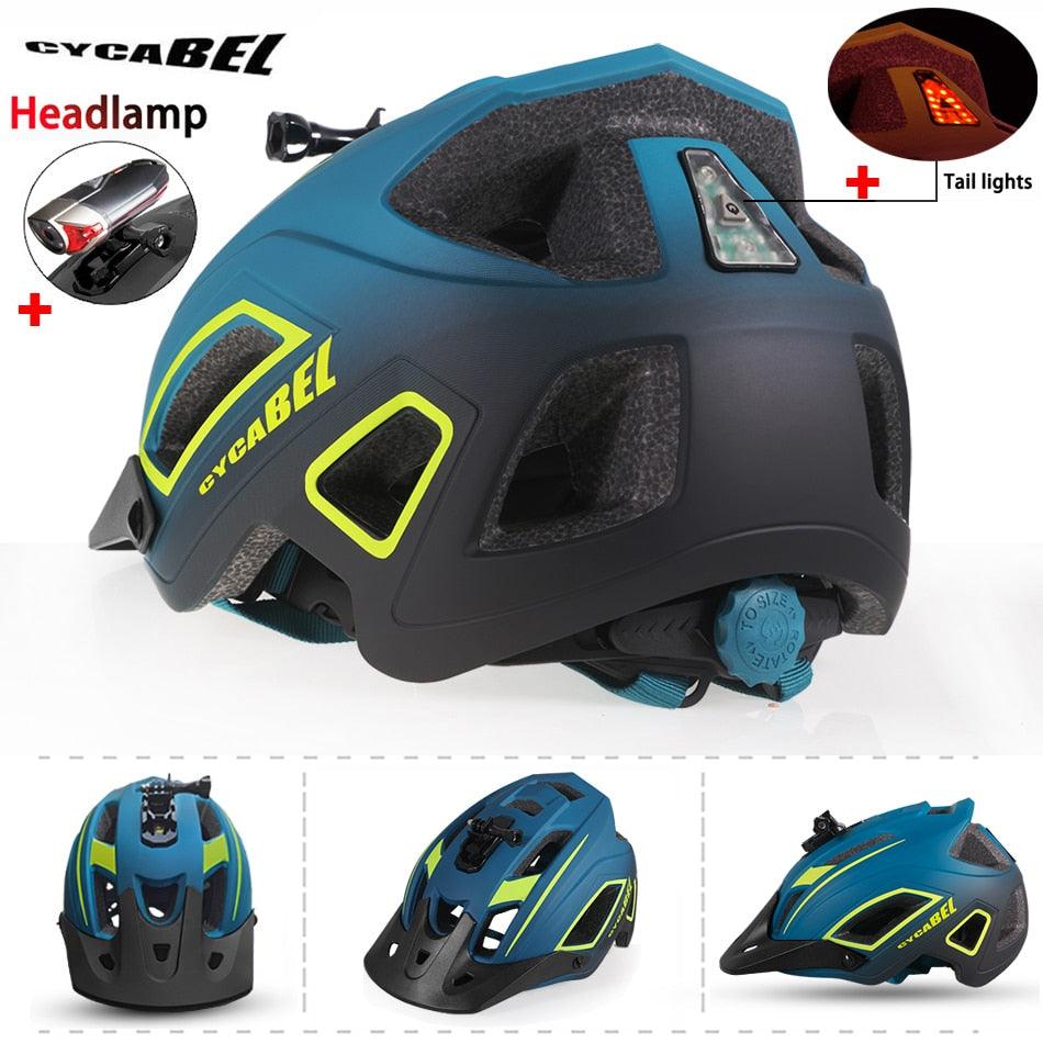 MountainPro: Men's MTB Bicycle Helmet with LED Light for Safe Riding - Miscellaneous Accessories