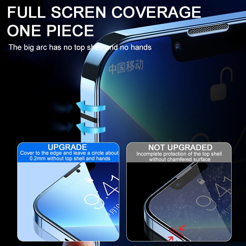 OptiGuard PrivacyShield Pro - 200D Anti-Glare Tempered Glass Screen Protector for iPhone 13/12/11/14 Pro Max/Mini, iPhone 14/7/8 Plus, XR, X - Miscellaneous Accessories