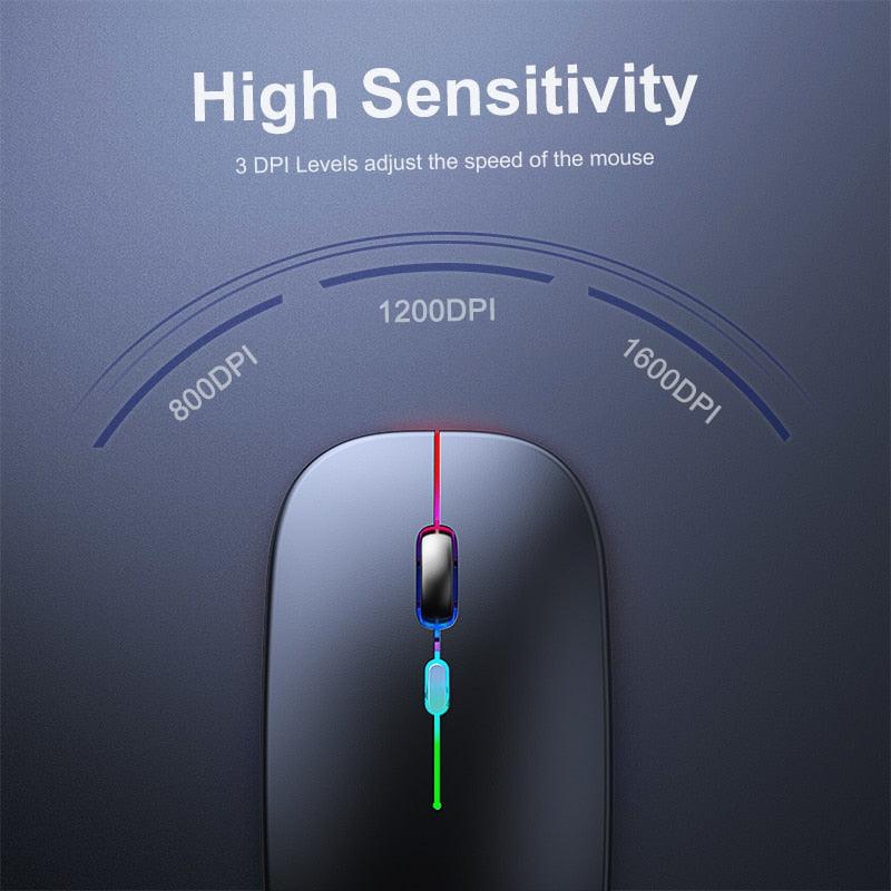 Mouse Computer Bluetooth, Wirelesss Rechargeable Mause Ergonomic Silent For Laptop Tablet, PC - Miscellaneous Accessories