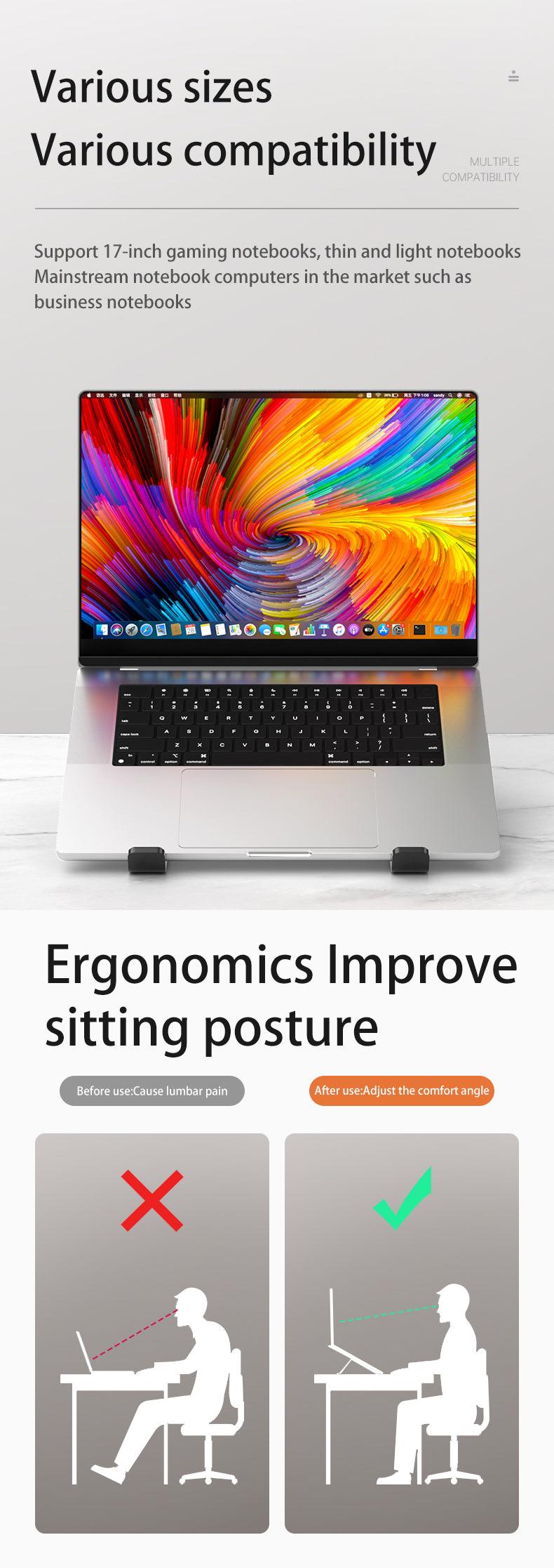 ElevatePro Laptop Stand - Desk Stand for Notebooks, MacBook Pro, and Computers - Adjustable, Portable, and Elegant Computer Table Stand - Miscellaneous Accessories