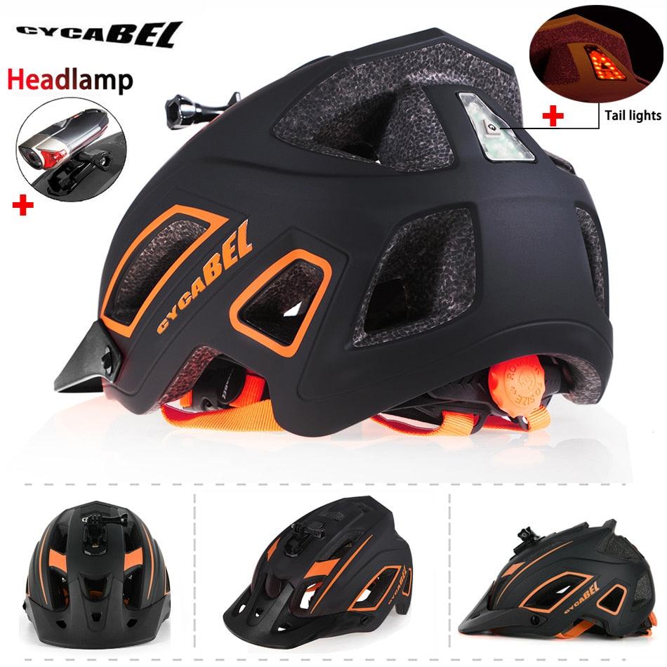 MountainPro: Men's MTB Bicycle Helmet with LED Light for Safe Riding - Miscellaneous Accessories