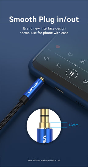 Vention 3.5mm Aux Extension Cable - Stereo Audio Jack Headphone Speaker Cable for Car, Laptop, Mini PC, TV, Xiaomi, Huawei and More - Miscellaneous Accessories