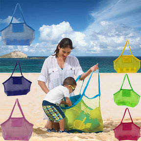 Beach Mesh Bag Children Foldable Portable Beach Toys Clothes Storage Sundries Organiser Bag - Miscellaneous Accessories