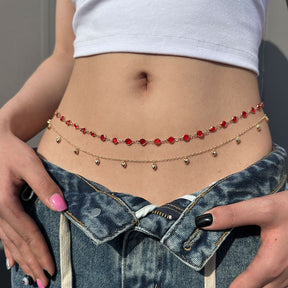 Belly Jewelry For Women Rhinestone Waist Chain Sweet Romantic Fashion Body Accessories - Miscellaneous Accessories